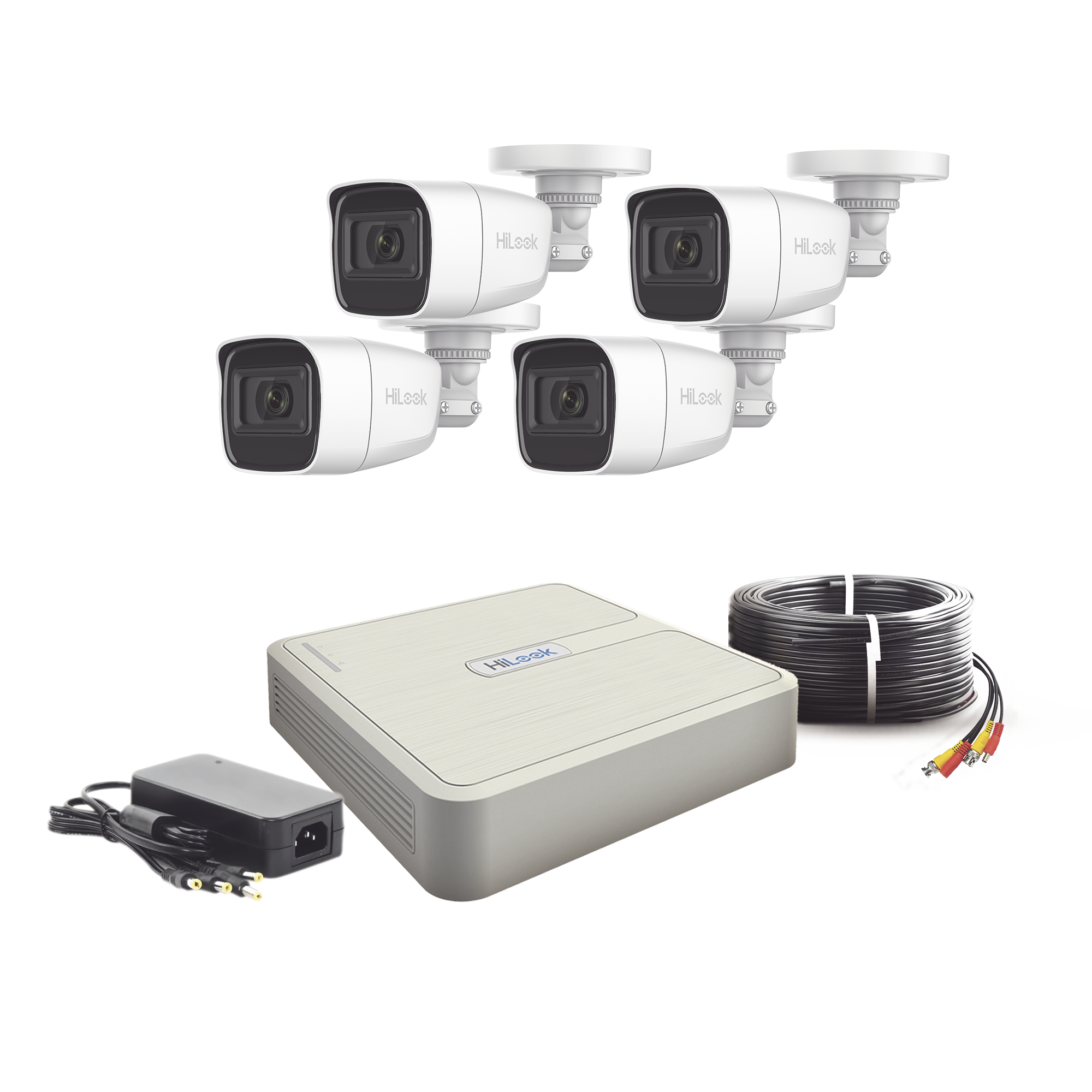 (MICRÓFONO Integrado) Kit TurboHD 1080p Lite / DVR 4 canales / Audio por Coaxitron / 4 Cámaras Bala de Policarbonato con Micrófono Integrado (MICRÓFONO Integrado) Kit TurboHD 1080p Lite / DVR 4 canales / Audio por Coaxitron / 4 Cámaras Bala de Policarbonato con Micrófono Integrado